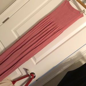 Strapless maxi dress One Size in peachy pink